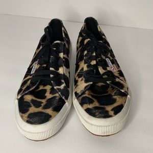 Superga Women’s animal print leopard sneakers 39.5